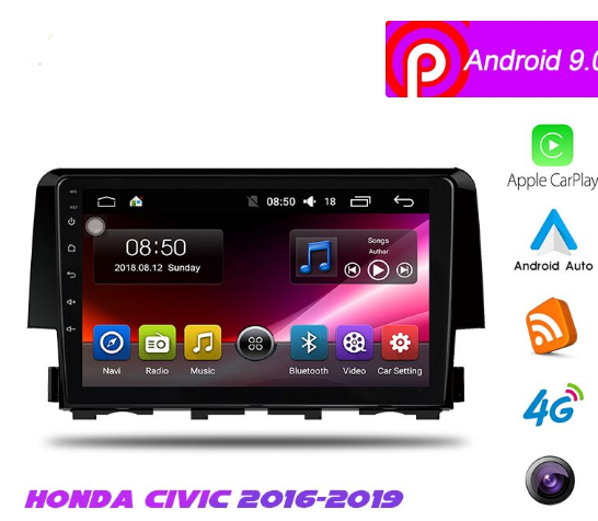[Open box]  9" Android 10 Navigation Radio for Honda Civic 2016 - 2019 - Smart Car Stereo Radio Navigation | In-Dash audio/video players online - Phoenix Automotive