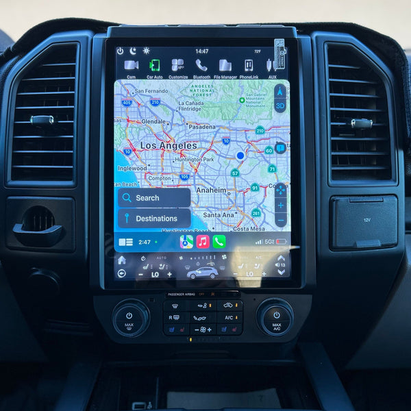 [Open Box] 13/16" Android 10/12/13/14 Vertical Screen Navigation Radio for Ford F-150 F-250 F-350 F-450 F-550 2015-2020